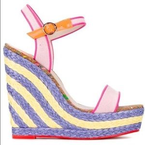 Sophia Webster Lucita Canvas espadrilles wedge sandal pastel pink SOLD OUT